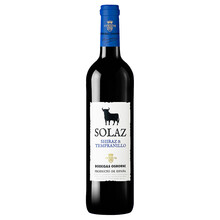超市	
西班牙原瓶进口红酒 苏丽泽（SOLAZ）天帕尼洛西拉干红葡萄酒1瓶750ml 敖司堡出品