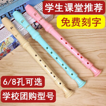 DHS竖笛6孔8孔高音德式G八孔竖笛C调儿童初学者六孔笛子学生入门 8孔蓝色