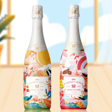 起泡酒 方尼堡（FarneiCastl）莫斯卡托经典甜型葡萄酒低醇8度女士气泡酒高颜值香槟750ml 1支经典+1支蜜桃 2支装