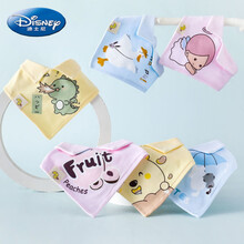 ℘迪士尼（Disney）婴儿口水巾纯棉宝宝三角巾超柔两面用围嘴防吐奶围兜男童女孩饭兜 天使宝宝 1条随机