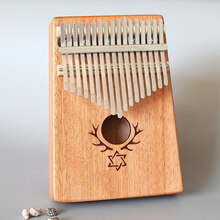 卡林巴琴17音拇指琴kalimba手指钢琴手指琴卡林巴21音卡林巴 17音桃花芯-六芒星