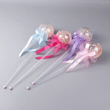 六一儿童广场玩具摆摊抖音同款星空球魔法棒新款波波球儿童仙女棒发光玩具夜市广场 (不发光)星空球