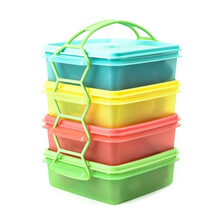 特百惠（Tupperware）四重奏保鲜盒 带提手便携午餐饭盒 密封便当盒4件套 四重奏 2020下半年新色