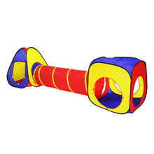 Rock Leisure  洛克休闲  儿童帐篷室内外玩具游戏屋公主宝宝过家家女孩折叠小房子海洋球池 红黄蓝三件套