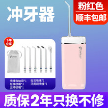小米英普利电动冲牙器家用智能洗牙器便携出行水牙线口腔清洁 GMDQ M6plus-粉色+功能性喷嘴套装【4支装】