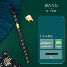 爱尔兰哨笛 初学者入门金属哨笛 6孔C调D调高音金属直笛竖笛乐器 深空黑C调