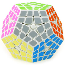 圣手四阶五魔方 4阶5魔方异形玩具 四阶十二面体 12面体魔方玩具玩具 圣手四阶五魔方白色