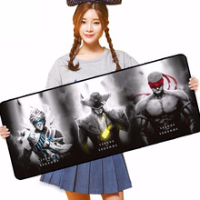 F.L 超大号鼠标垫 高灵敏可水洗锁边加厚键盘鼠标垫超大 游戏动漫办公精品 盲僧组合800*300