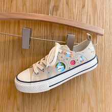 飞耀帆布鞋女百搭火箭升空元素板鞋女生休闲鞋ulzzang小白鞋女 1906米色 37