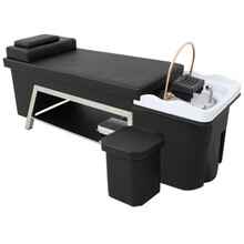 理发店洗头床头疗熏蒸美容养发一体床发廊专用泰式按摩冲水采耳床 单洗头床+凳子 标配