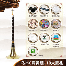 唢呐乐器全套 初学者民族乐器喇叭d调小号唢呐演奏服务 乌木C调黄碗+10大