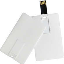 艺享 ECOJOY U盘 卡片式 定制优盘 LOGO 刻字 印图 名片 个性创意 婚庆礼品 办公投标 USB2.0 白卡 2G