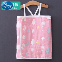 迪士尼童装专卖宝宝睡觉护肚子防踢被儿童纯棉护肚围婴儿护肚脐肚兜小孩防着凉夏 粉色云朵(六层纱款) 66cm(XL码建议年龄5-10岁(长93宽63)