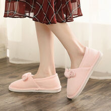 沛珊月子鞋春夏薄款产妇产后用品软底包跟防滑防水秋冬孕妇居家棉拖鞋ll 粉色 34/35