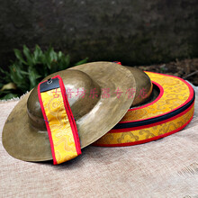 尼泊尔纯手工铜嚓大镲碰铃打击乐器专业铙钹法事道场用品铜钹 大号直径33CM