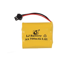 4.8v玩具车充电电池组6V 7.2v镍镉充电电池组镍氢大容量可充电电池组大田宫配件充电线 3.6v 700毫安充电电池组SM接口【配充电线】