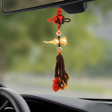 汽车挂件黄铜葫芦招财纳福保平安符寓意十全十美车内挂饰礼品 十全十美