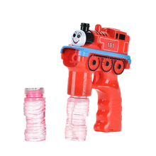 全自动泡泡玩具 电动声光自动吹泡泡玩具泡泡机儿童泡泡枪 卡通造型哄孩子神礼物 小火车声光泡泡机红色+2瓶水