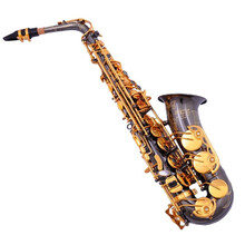 SUZUKIMUSIQUE铃木萨克斯管乐器初学者成人降E调中音萨克斯风考级演奏款黑镍 图片色