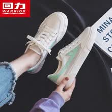 回力网鞋女透气网面夏季薄款百搭休闲板鞋子2021年新款学生帆布鞋 白绿 35