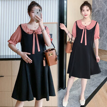 郁彼 孕妇装夏装孕妇裙夏季夏天外穿孕妇连衣裙宽松大码哺乳孕妇裙子孕妈装 图片色常规款 M