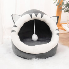 amoor 猫窝狗窝夏季四季通用猫屋半封闭式小猫咪床别墅凉窝保暖宠物用品 龙猫 S-小型【建议7斤猫咪/5斤狗狗】