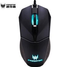 宏碁(acer)掠夺者 有线鼠标 吃鸡鼠标 RGB鼠标 5000可调DPI 电竞鼠标 3325芯片鼠标 黑色 Cestus 300