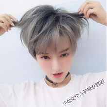 新款染头发打蜡膏潮色染发剂雾蓝黑色蜡染发膏植物褪色粉 香芋紫500ml打蜡一套加退色粉