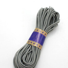 车饰界  高弹力圆松紧带10m细橡皮筋2.5毫米弹力绳吊牌绳牛筋绳（灰色）