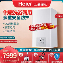 海尔（Haier）壁挂炉天然气采暖炉地暖洗浴两用锅炉家用板换20/26kw功率 板换式HC1/35KW