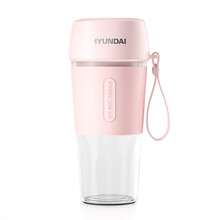 韩国现代榨汁机便携式usb充电无线迷你榨汁杯礼 淡雅粉-USB充电