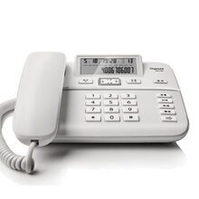 德国Gigaset原西门子电话机座机家用有线固话免电池来电显示 DA260白色加宽版【送运费险.送水笔】