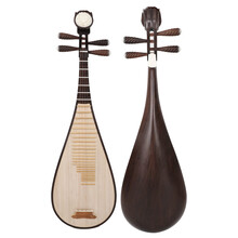鸡翅木琵琶乐器凤尾做旧贝雕初学入门儿童练习琴演奏款 鸡翅木弯头琵琶(德邦)