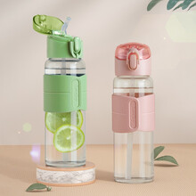 京东超市	
cica 吸管杯成人孕产妇专用玻璃水杯女单层耐热儿童学生大容量便携喝水杯子 樱花粉-500ml