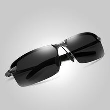 男士太阳镜钓鱼新款变色墨镜男偏光眼睛驾驶开车镜韩版夜视镜 P-C-版 不 变色