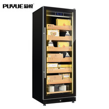 葡悦（puyue）P-168X1雪茄柜恒温恒湿雪松木红酒柜恒温酒柜茶叶保湿柜风冷冰吧双恒 棕木纹