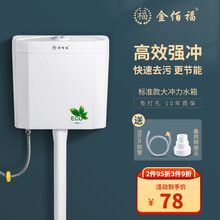 【免打孔 加厚款】金佰福 冲厕所水箱 蹲坑蹲便器冲便器冲水箱配件 马桶蹲便池带手持喷枪喷头家用大冲力 标准款大冲力水箱+赠品