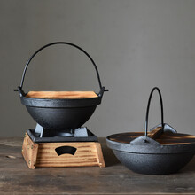 铸铁固体酒精小火锅炉酒精炉小火锅日式火锅锅具日本寿喜锅锅具 大号 单锅