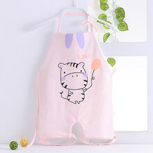 宝宝兜兜衣婴儿加夹棉睡觉护肚带连腿肚兜夏春四季防着凉踢被 气球猫加棉肚兜(粉) 73cm