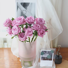 云南藏霞基地直发  玫瑰鲜花家居七夕礼物L 玫瑰单色随机16枝赠4枝防损（赠保鲜液）