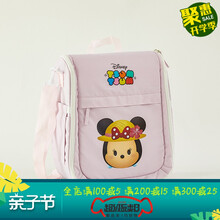 迪士.尼Disney床中床婴儿防压可移动折叠便携背包新生儿仿生BB宝宝安抚床 松松米妮蓝色
