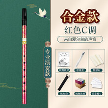 爱尔兰哨笛C调D调笛子初学儿童专业演奏高音直笛竖笛乐器小学生用 【DBAO合金款】炫彩红C调+赠品