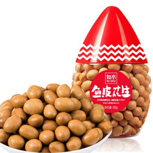 如水鱼皮花生500g罐 一口回到小时候 花生鱼皮豆炒货网红孕妇办公室坚果休闲零食 鱼皮花生500g*1罐
