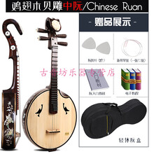 中阮乐器酸枝木椿木花梨木专业初学者厂家加阮琴教材教程 鸡翅木贝雕中阮