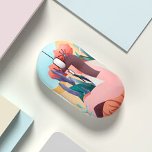 余音 糖果系列 可充电 蓝牙单双模 男女生办公无线鼠标（鼠标 鼠标无线 蓝牙鼠标） 女款 单模艺术版