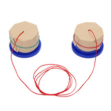 幼儿园创意小实验土电话幼儿科普培训器材儿童DIY科技拼装材料 土电话