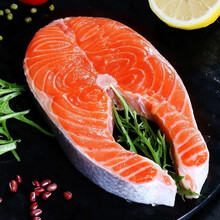 【顺丰发货】三文鱼新鲜轮切三文鱼排肉质鲜嫩三文鱼扒香煎烧烤三文鱼段冷冻 三文鱼排1份/250g