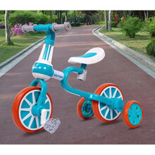 2021生日礼物儿童滑行车自行车二合一2-3-6岁宝宝平衡车无脚踏小孩滑步女男孩生日礼物抖音网红同款 马卡绿【滑行脚蹬三轮三合一】 带护具