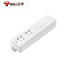 公牛 插座接线板不带线插排无线 自接线插座 插线板半成品拖线板弱电箱组装工程插板 无线3位4000w带开关GN-406D