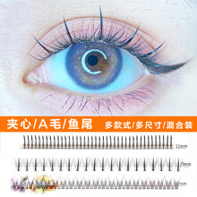 Y 假睫毛 混合装假睫毛 单簇朵毛 A型毛+鱼尾+夹心多款式多尺寸混合装大容量